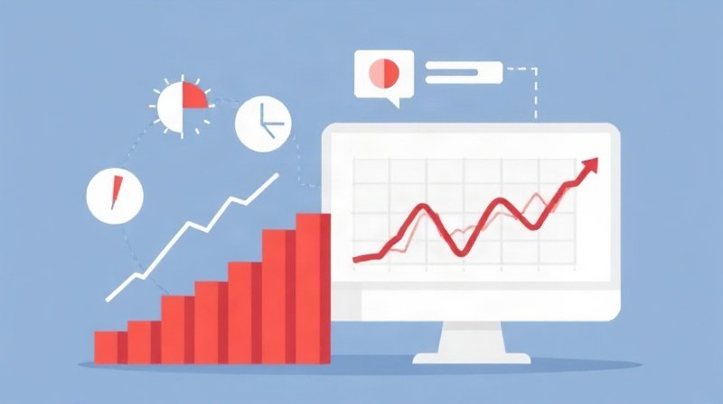 Illustration of a dashboard showing charts and graphs for SEO performance tracking.