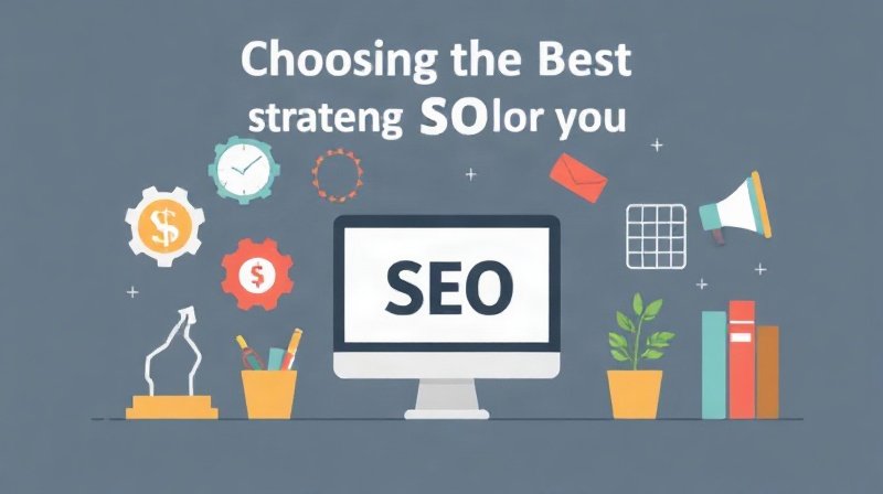 Small business SEO strategy illustration: choosing the right plan.
