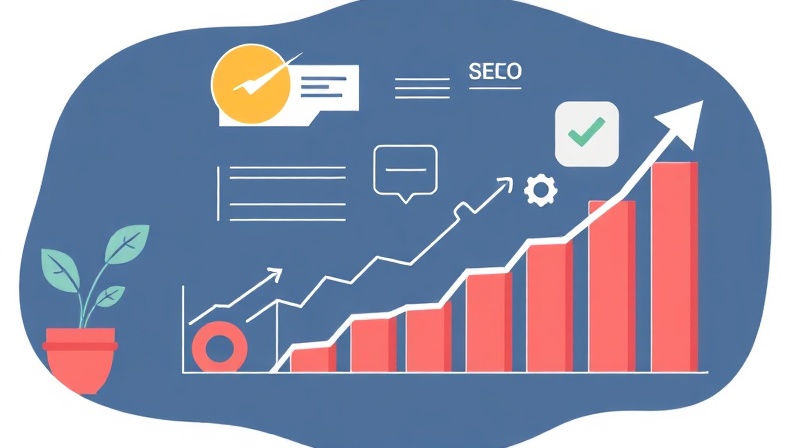 Illustration: Chart showing SEO growth metrics for business expansion.
